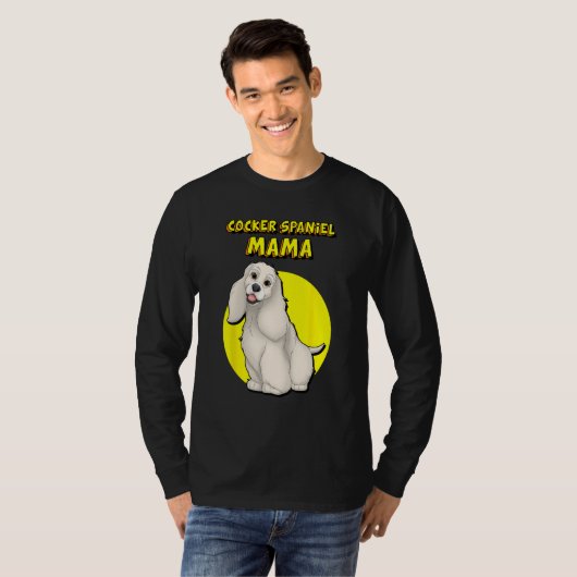 T-shirt Cocker Spaniel Mama Buff Cocker Spaniel Dog Mother (Devant entier)