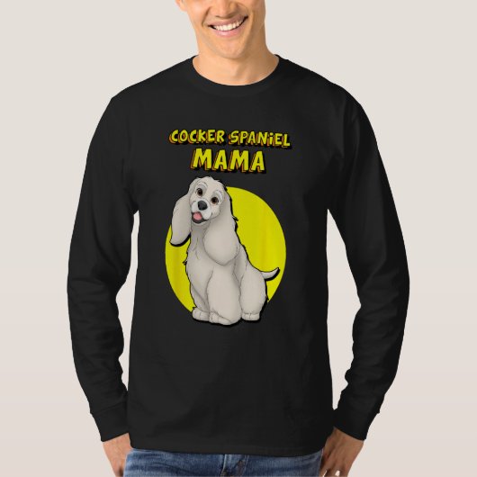 T-shirt Cocker Spaniel Mama Buff Cocker Spaniel Dog Mother (Devant)
