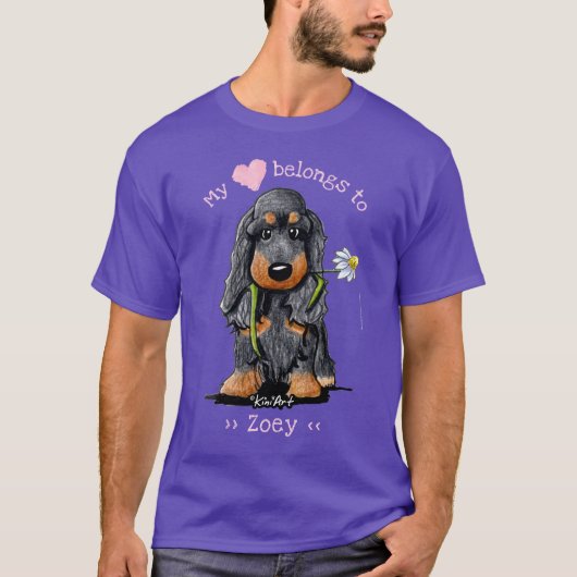 T-shirt Cocker Spaniel Mon Coeur Appartient À (Devant)