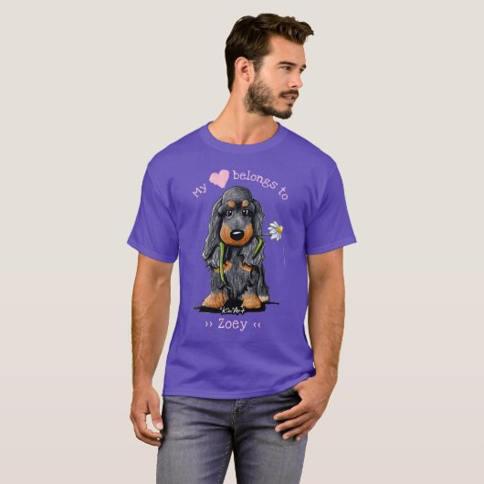 T-shirt Cocker Spaniel Mon Coeur Appartient À (Devant entier)