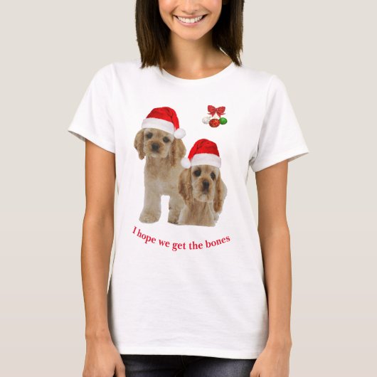 T-shirt Cocker spaniel Noël (Devant)