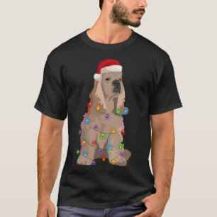 T-shirt Cocker Spaniel Noël Lumières Noël Amoureux des chi