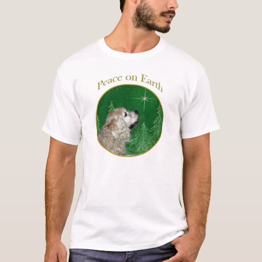T-shirt Cocker Spaniel Peace (Devant)