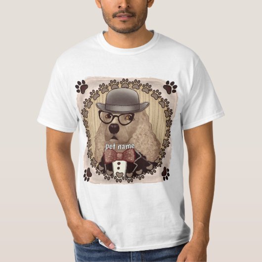 T-shirt Cocker Spaniel portant des lunettes (Devant)