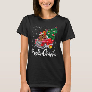 T-shirt Cocker Spaniel Rides Camion Rouge Pajama de Noël