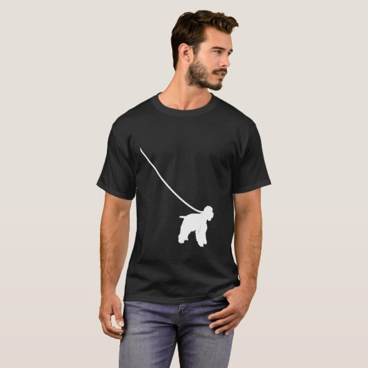 T-shirt Cocker Spaniel sur un chien en laisse Maman Papa A (Devant entier)