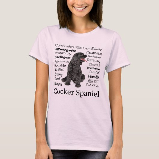 T-shirt Cocker Spaniel Traits (Devant)