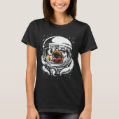 T-shirt Cockerel dans l'espace comme astronaute avec astro (Devant)