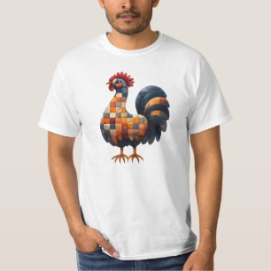 T-shirt Cockerel Patchwork