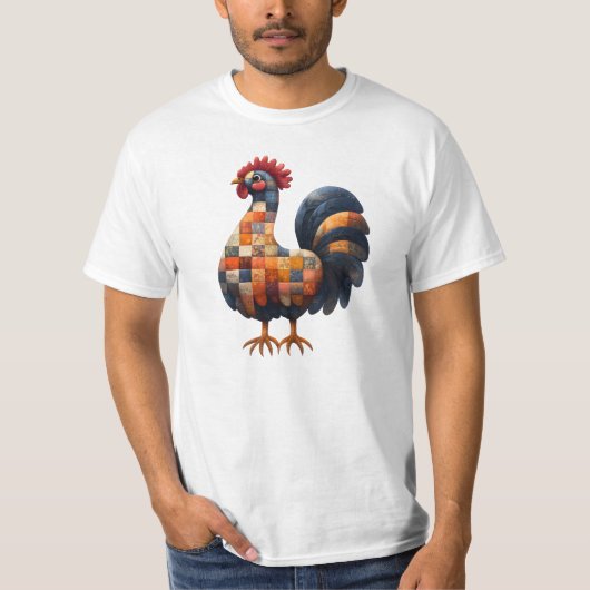 T-shirt Cockerel Patchwork (Devant)