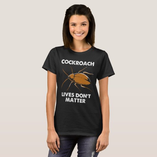 T-shirt Cockroach Funny Vit Peu Importe Le Cockroach Volan (Devant entier)