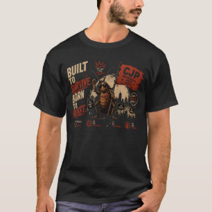 T-shirt Cockroach Janta Party - Conçu pour Survivre Graphi