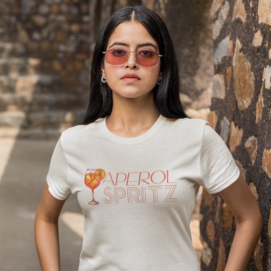 T-shirt Cocktail Aquarelle Aperol Spritz 