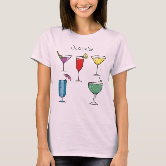 T-shirt Cocktail Boisson Assortiment Thunder_Cove (Devant)