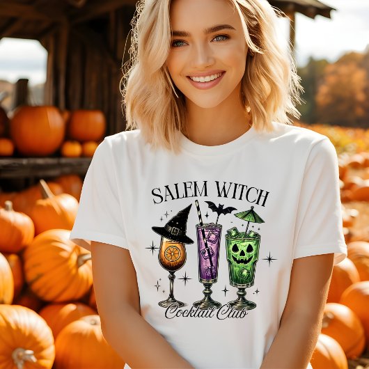 T-shirt Cocktail club de sorcière Cute Salem Halloween Tsh
