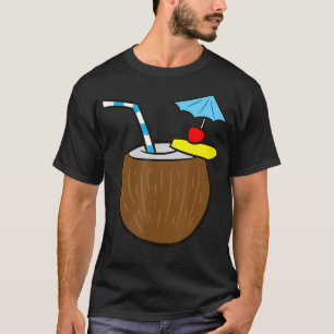 T-shirt Cocktail de noix de coco lait noix de coco été noi
