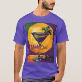 T-shirt Cocktail Martini Fleur de Lis du Mardi Gras de l'é (Devant)