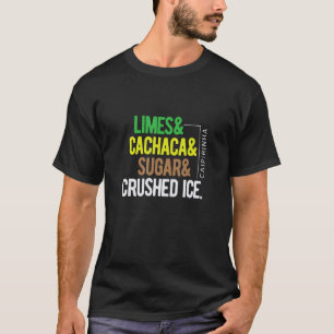 T-shirt Cocktail Recette Caipirinha Limes Cachaca sucre Cr