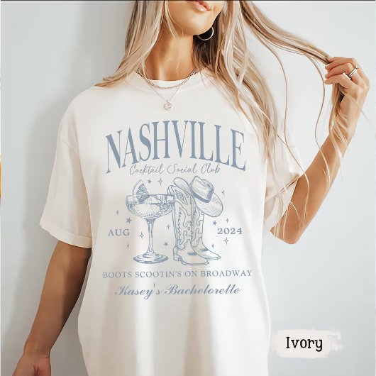 T-shirt Cocktail sur mesure Nashville Bachelorette Rodeo