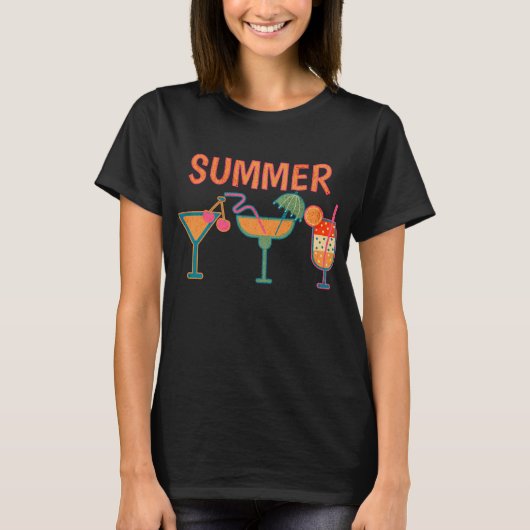T-shirt Cocktails d'été (Devant)