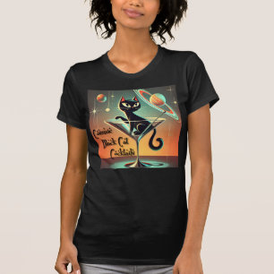 T-shirt Cocktails Futuristes Atomiques Chat Noir Cosmique