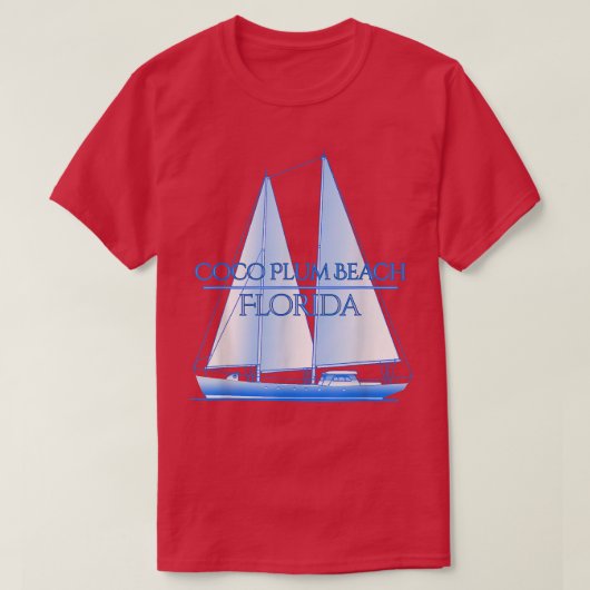 T-shirt Coco Plum Beach Florida Coastal Nautical Sailing S (Design devant)
