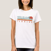 T-shirt Cocoa Beach Floride Retro Sunset Souvenirs 60s (Devant)