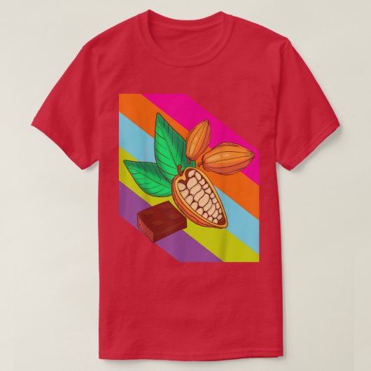 T-shirt Cocoa bean Chocolate Sweets Candy (Design devant)