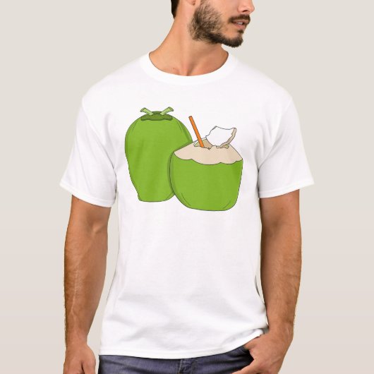 T-shirt Coconut Duo : Éclaboussure verte (Devant)