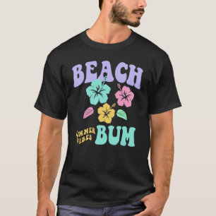 T-shirt Coconut Girl Beach Bum Pastel Graphic Plage tendan