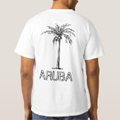 T-shirt Cocotier Aruba conception noir et blanc (Dos)