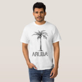 T-shirt Cocotier Aruba conception noir et blanc (Devant entier)
