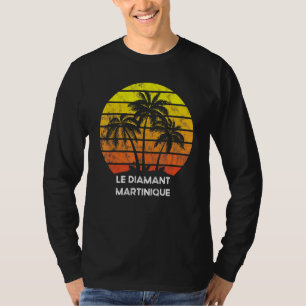 T-shirt Cocotier au coucher de soleil rétro Vintage Le Dia