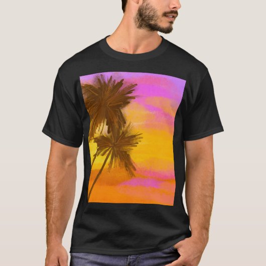 T-shirt Cocotier, thème tropical d'été. (Devant)