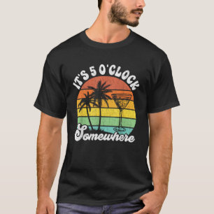T-shirt Cocotier vintage Funny Il est 5 heures