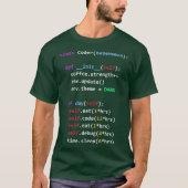 T-shirt Codage amusant Python classe Manger Code Sleep (Devant)