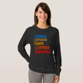 T-shirt Codage Café Aliments Dormir Programmateur C (Devant entier)