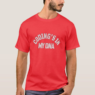 T-shirt Codage en mon ADN (texte blanc)