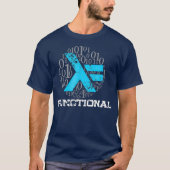 T-shirt Codage Haskell fonctionnel Merch blanc et bleu (Devant)