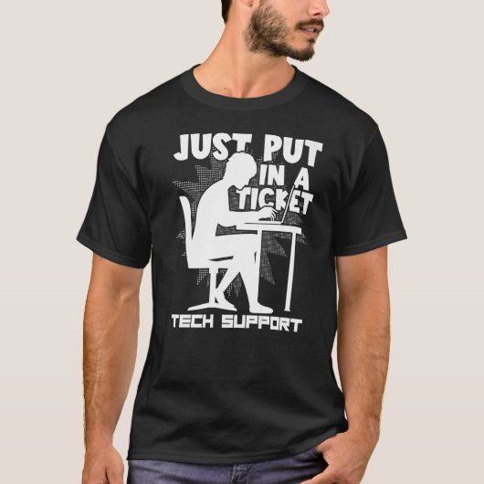 T-shirt Codage Ordinateur Juste Mis Dans Un Billet Support (Devant)