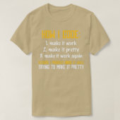 T-shirt Codage programmeur programmeur Coder (Design devant)