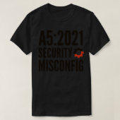 T-shirt Codage sécurisé OWASP A5 2021 - Erreur de configur (Design devant)