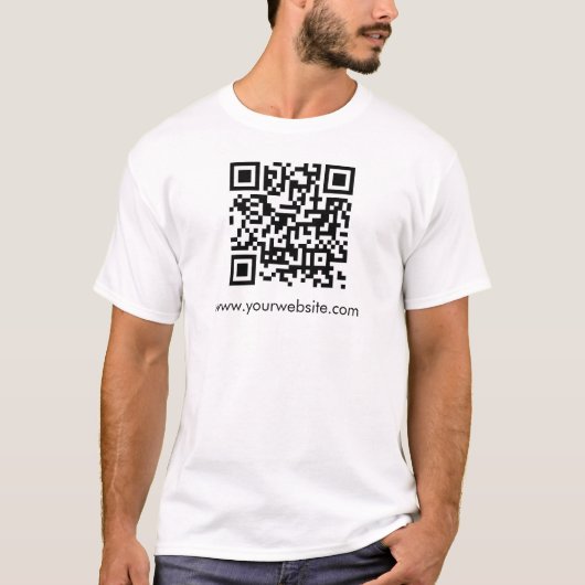 T-shirt Code à barres du code QR moderne pour hommes Modèl (Devant)