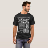 T-shirt Code à barres du programme devops developer scrum  (Devant entier)