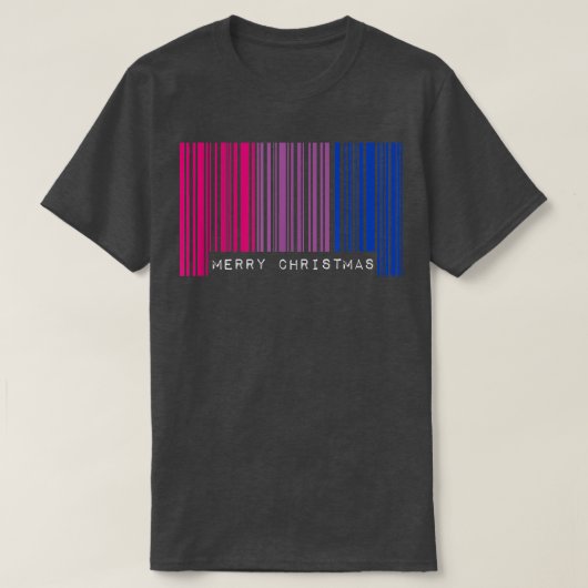 T-shirt Code à barres Joyeux Noël Biseul Pride drapeau LGB (Design devant)