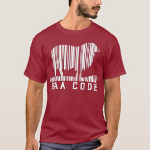 T-shirt Code Baa Code à barres Agneau à mouton Agriculture