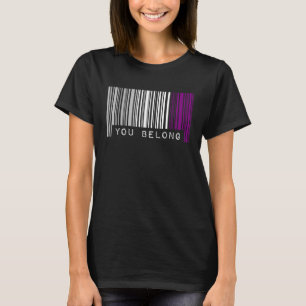 T-shirt Code-Barre Asexuel Fierté Vous Appartenez Ally mig
