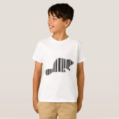 T-shirt CODE BARRE CASTOR Modèle de code-barres animal (Devant entier)