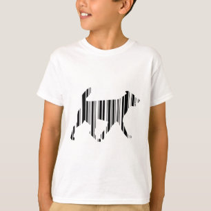 T-shirt CODE BARRE CHIEN Conception de motif de code-barre