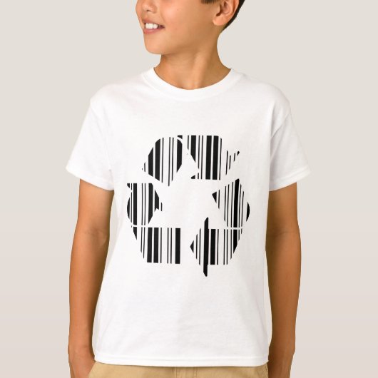 T-shirt CODE BARRE DE RECYCLAGE Conception de modèle de co (Devant)